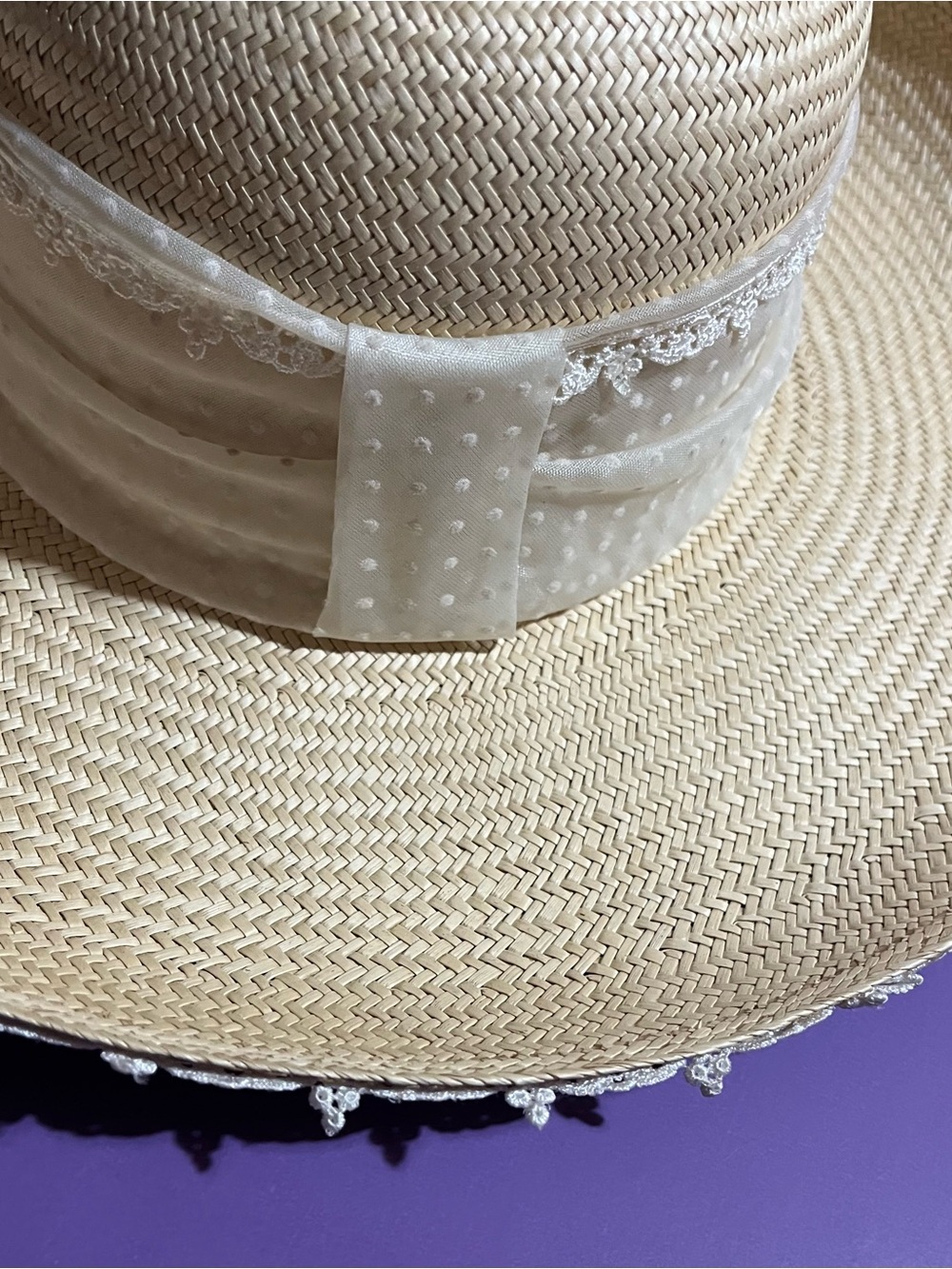 Sonni San Francisco Vintage Women's Straw Sun Hat - Picture 3 of 8